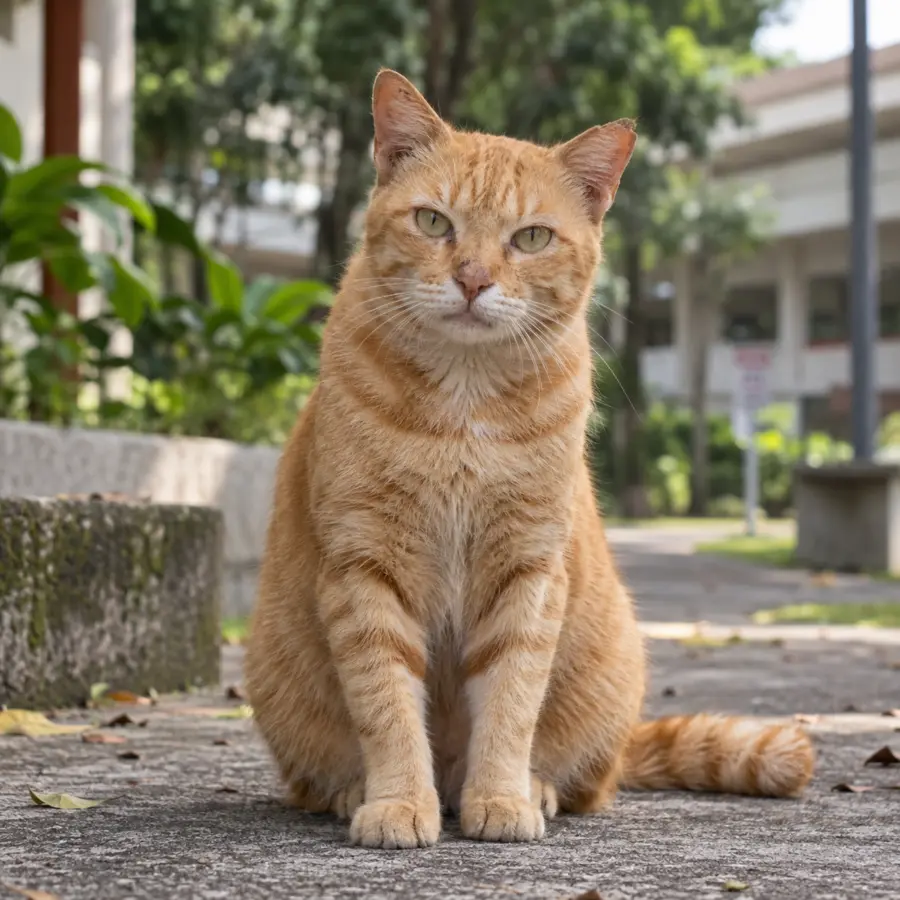 Potret Abdul, kucing oren